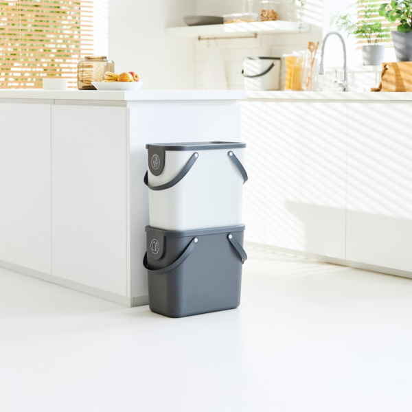 ROTHO Albula Anthracite - kontejner na třídění odpadu - 25l