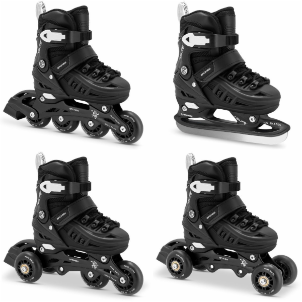 SPOKEY Brusle - kolečkové brusle 4ONE 944646, černé, 34-38