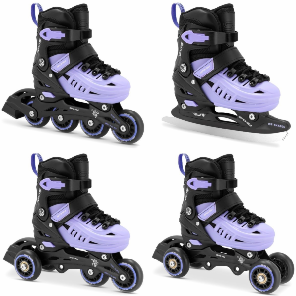 Spokey Dětské nastavitelné inline brusle 4ONE 4v1