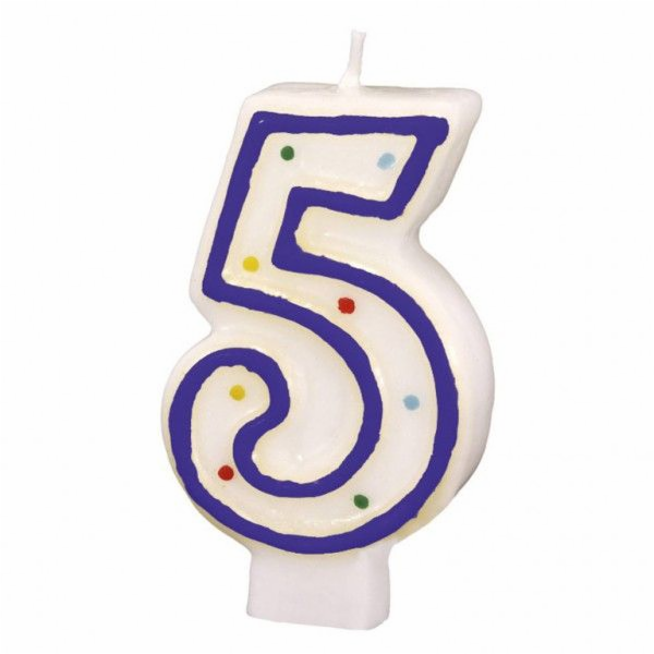 Svíčka na dort č. 5, 7,3 cm