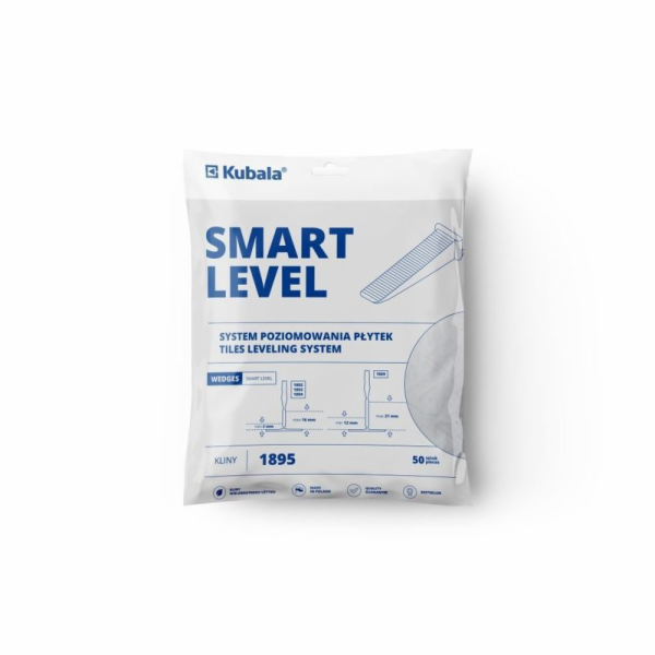 Klíny Kubala SMART LEVEL 1895, plast, bílé, 70x220x235, b...
