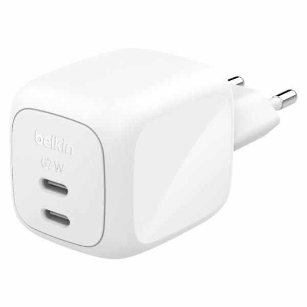Belkin Charger Dual USB-C 67W  PD + PPS , white      WCH0...