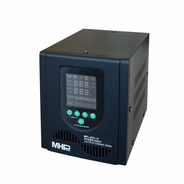 Napěťový měnič MHPower MPL-500-12 UPS, 500W, čistý sinus,...