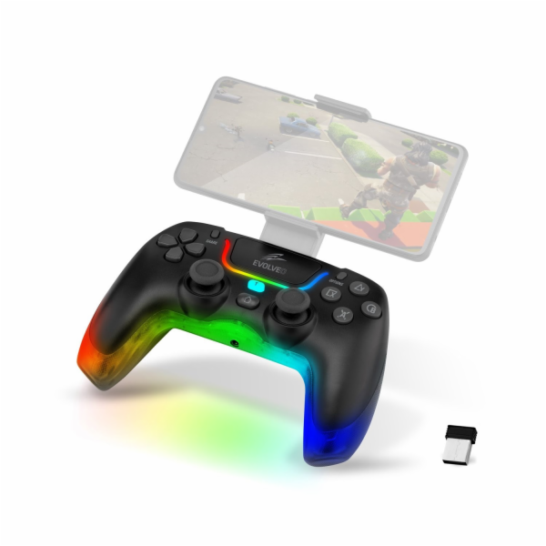 EVOLVEO Ptero2, bezdrátový & drátový gamepad pro PC, PS3/...