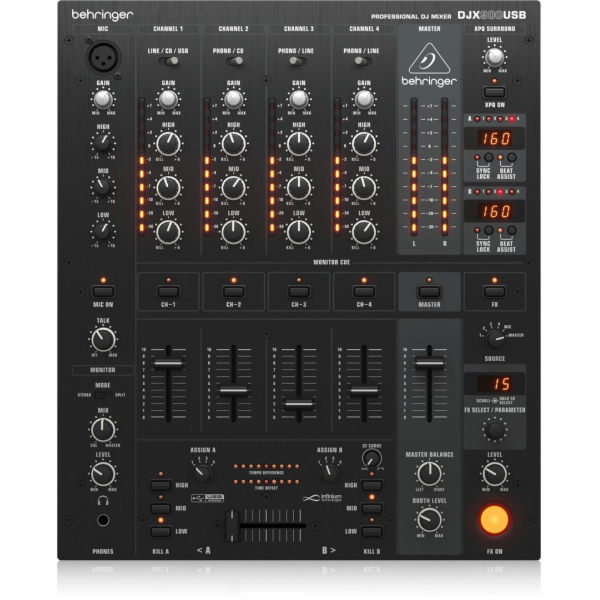 Behringer DJX900USB - profesionální 5kanálový DJ mixážní ...