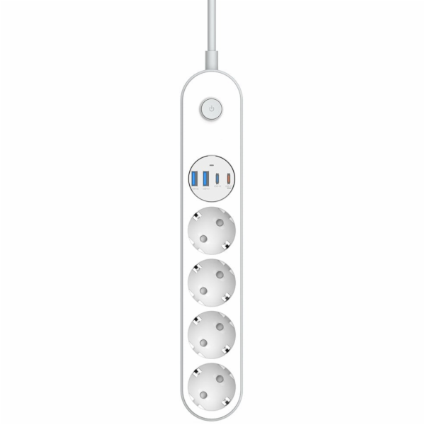 COLORWAY Prodlužovací napájecí přívod/ 4x Schuko/ 2x USB-...
