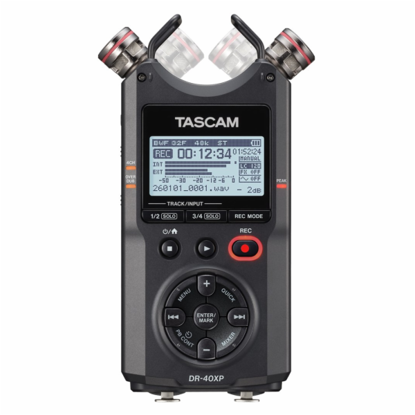 Tascam DR-40XP - přenosný čtyřkanálový digitální záznamní...