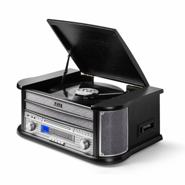 AKAI ATT-350CC - gramofon s CD přehrávačem a kazetovým př...