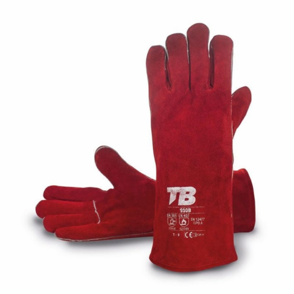 Rukavice TB 910B, červené, 9