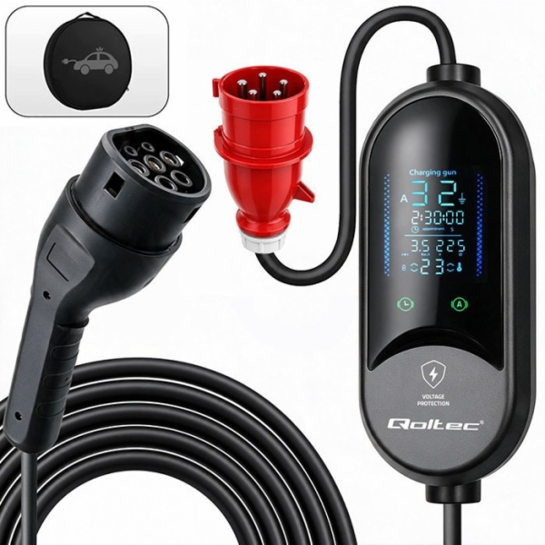 Qoltec Nabíječka do elektromobilu | 7 kW | 230 V | CEE 32 A