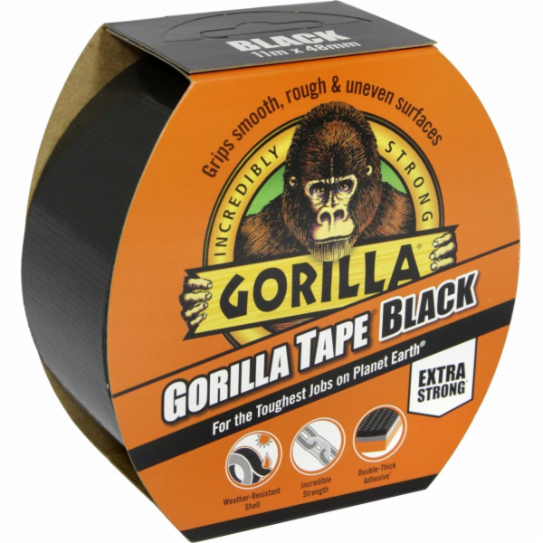 Opravná páska Gorilla Black, jednostranná, 11 m x 4,8 cm ...
