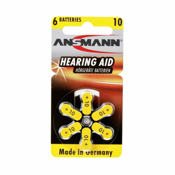 1x6 Ansmann Zinc-Air 10 (PR 70) Baterie naslouchatka