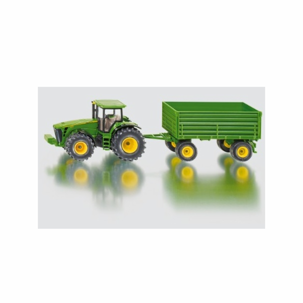 Traktor Siku 1953 John Deere 8000S s přívěsem