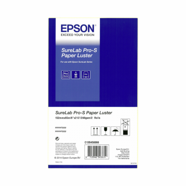 1x2 Epson SureLab Pro-S Paper Luster 152 mm x 65 m 248 g BP