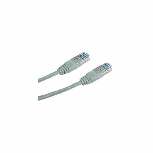 DATACOM Patch kabel UTP CAT5E 0,5m (x) šedý křížený