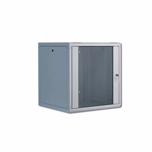 Digitus 483-mm-Wandschrank, 12 HE (grau, 12 Höheneinheiten)