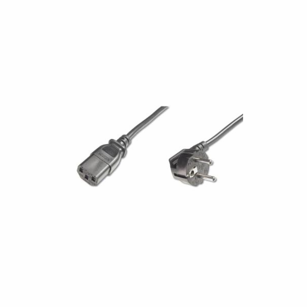 PREMIUMCORD Kabel napájecí 230V/10A, zahnutá vidlice,  2m