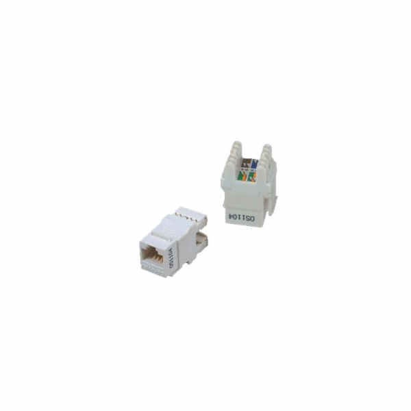 DATACOM UTP Keystone Cat6 bílý Dual Slim zadní zářez