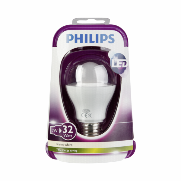 Žárovka Philips LED E27 8W, teple bílá