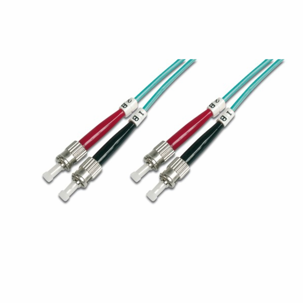DIGITUS Fiber Optic Patch Cord, ST to ST, Multimode, OM3,...