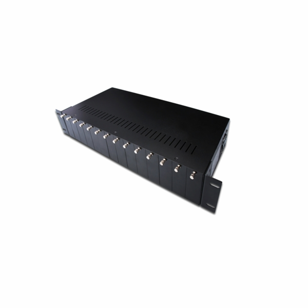Digitus 19" ŠASI pro Mediakonvertory (14 slot) ,2U  pro ř...