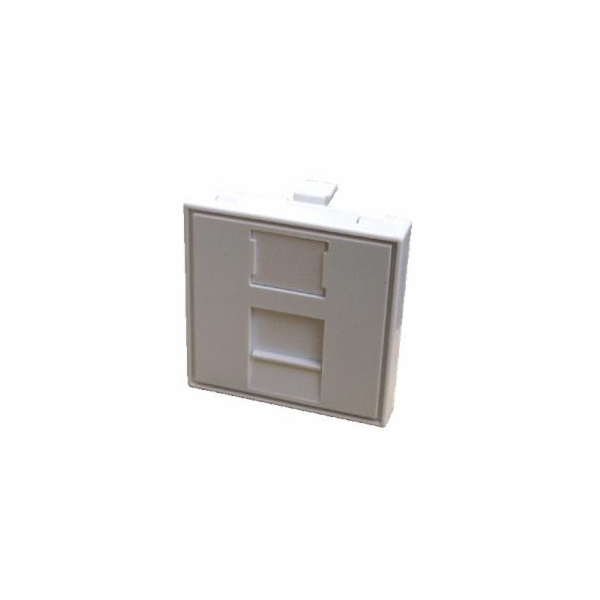 DATACOM Modul 45x45mm do parapetní lišty s clonkou bílý