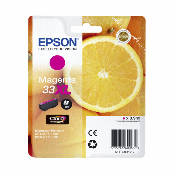 Epson Ink Singlepack 33XL Claria Premium (C13T33634012)