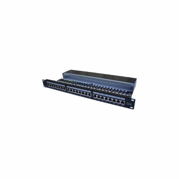 OPTIX STP Patchpanel, Cat.6, 24-Port s vyvázáním