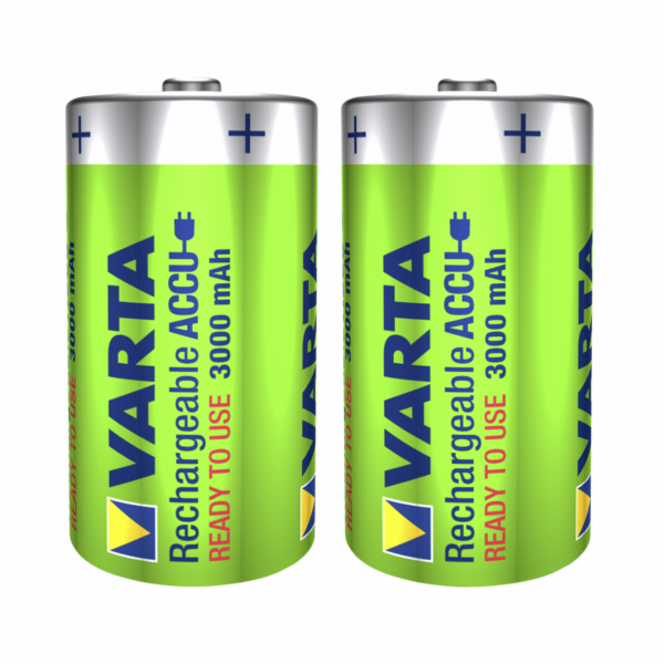 1x2 Varta Rechargeable Aku D Ready2Use NiMH Mono 3000 mAh
