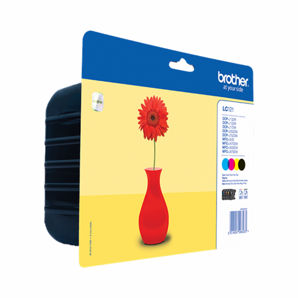 Brother LC121 Value Pack - Černá, žlutá, azurová, purpuro...