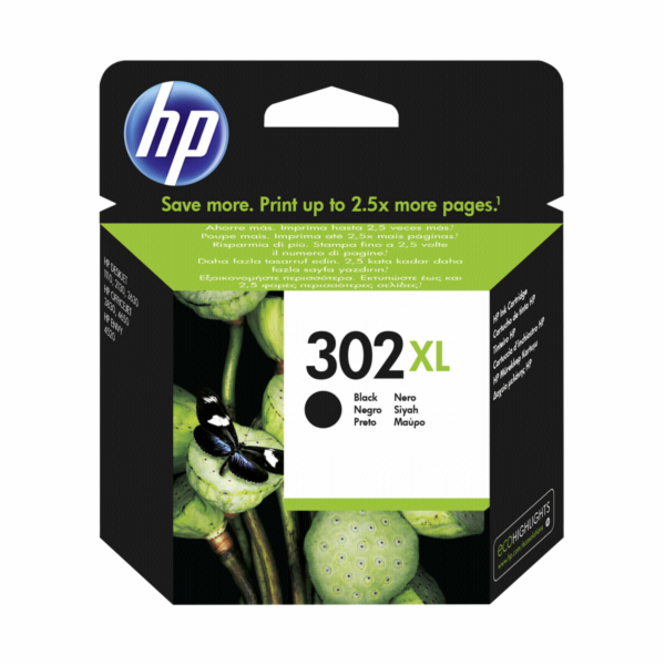 HP F6U68AE cartridge cerna c. 302 XL