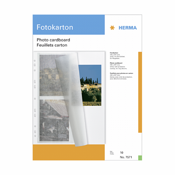 Herma Fotokarton bila 10 listu 7571