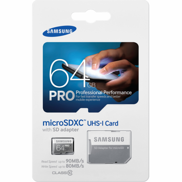 Samsung microSDXC Class 10 64GB PRO Paměťová karta s adap...