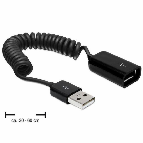 Delock kabel USB 2.0, prodlužovací, samec/samice, kroucen...