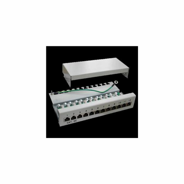 Patch panel Box 12-port Cat5E STP na zed´