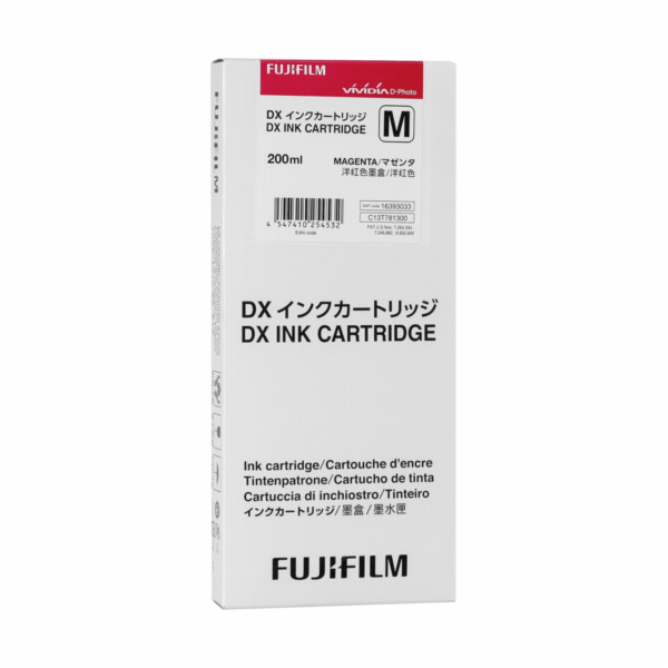 Fujifilm DX Ink Cartridge 200 ml cervena