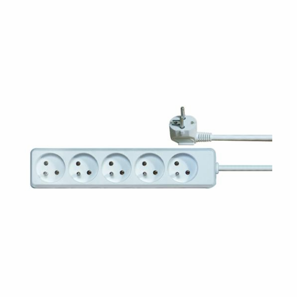Prodlužovací přívod 5z.  10m, 3 x 1mm2, bílý