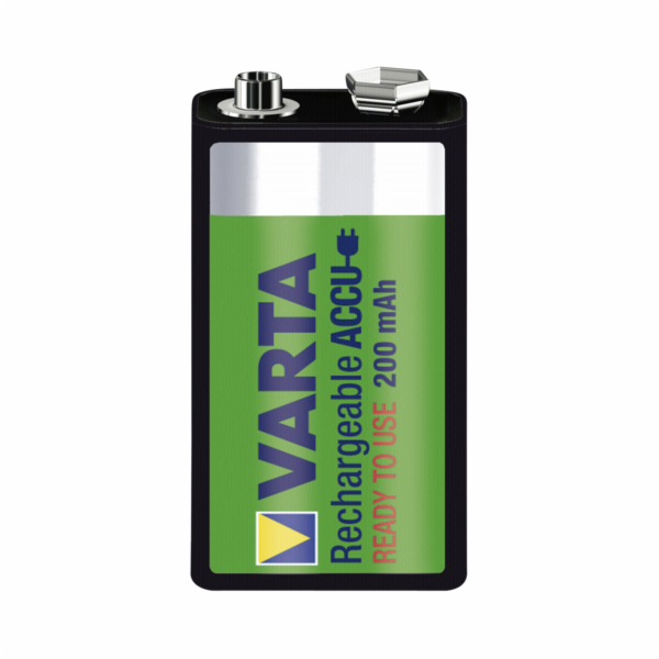 1 Varta Rechargeable Aku E Ready2Use NiMH 9V-Block 200 mAh