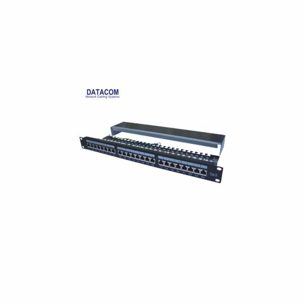 DATACOM Patch panel 19" STP 24 port CAT6 LSA 1U BK (3x8p)...