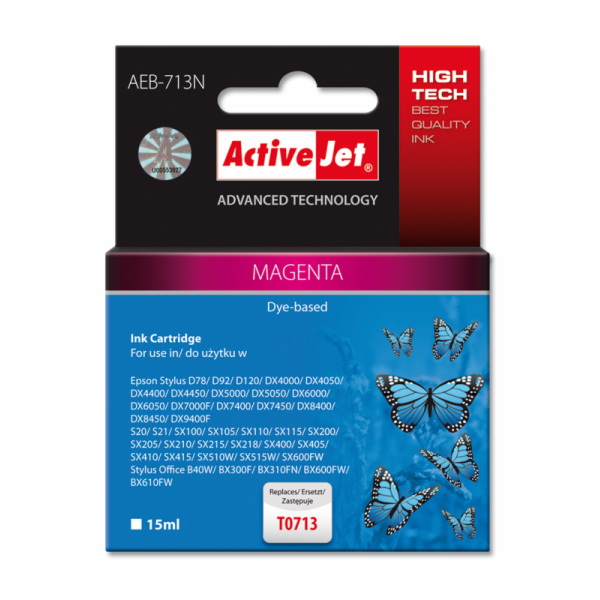 Náplň do inkoustové tiskárny Active Jet Epson T0713, růžová