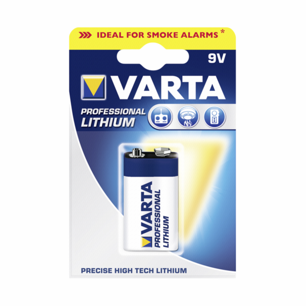 10x1 Varta Professional Lithium 9V block 6 LR 61    PU in...