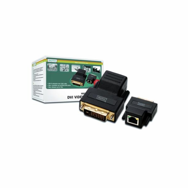 Digitus DVI extender přes CAT 5 do vzdálenosti až 70M, ma...