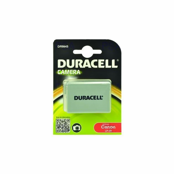 DURACELL Baterie - DR9945 pro Canon LP-E8, černá, 1020 mA...