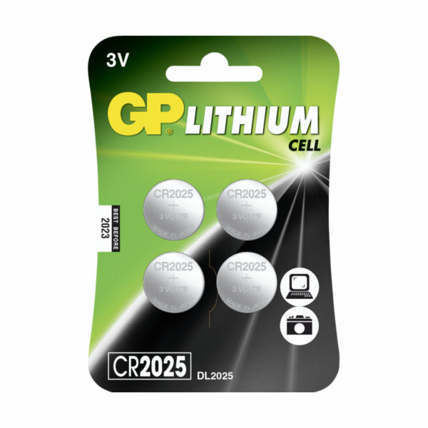 1x4 GP CR2025 Lithium 3V 4 ks. knoflikove baterie