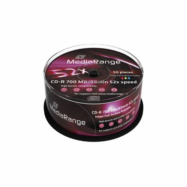 MediaRange CD-R 700 MB, prázdná CD