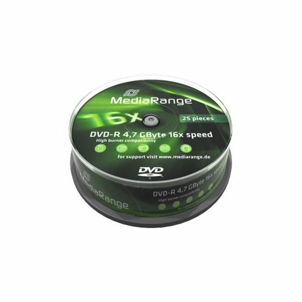 MEDIARANGE DVD-R 4,7GB 16x spindl 10ks