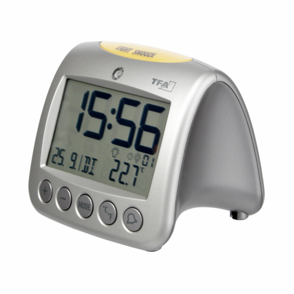 Budík TFA 60.2514 s měřením teploty