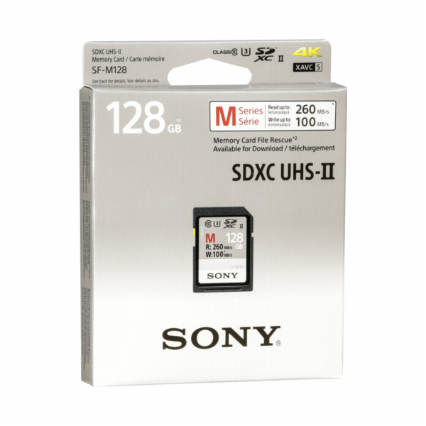 Sony SDXC M series         128GB UHS-II Class 10 U3 V60