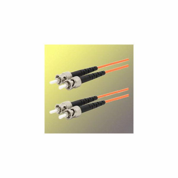 Optický patchkabel duplex ST-ST, 50/125 um MM, 10m, OM2