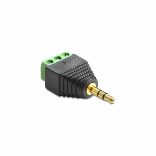 Delock Adaptér stereo jack 3,5 mm samec > svorkovnice 3 piny